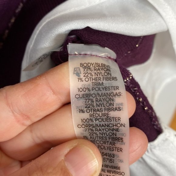 Calvin Klein Women Purple Crewneck Knit Layered Sweater Size Large - Picture 12 of 14